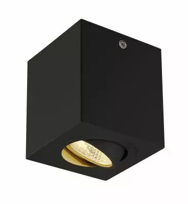 TRILEDO, plafonnier int�rieur, simple, carr�, noir, LED, 8,1W, 3000K (113940)