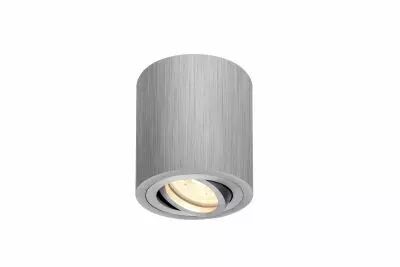 TRILEDO, plafonnier int�rieur, simple, rond, alu bross�, GU10/LED GU10 51mm, 10W max (1002012)