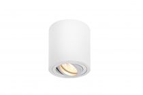 TRILEDO, plafonnier intérieur, simple, rond, blanc, GU10/LED GU10 51mm, 10W max (1002011)