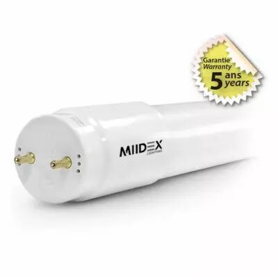 tube led t8 1200mm 18w 4000k 85-265v ln 5ans (x10) (76072)