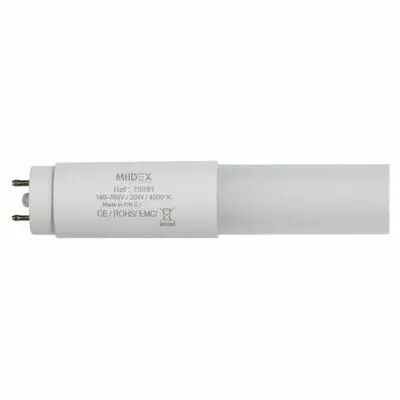 tube led t8 20w 1200mm 180-265v 4000k ballast elec (x10) (75991)