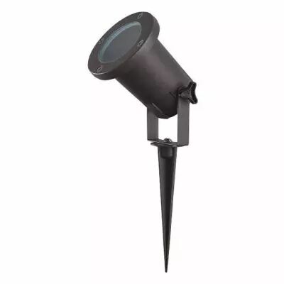 tulipe projecteur piquet 12v 1 x gu5.3 noir ip65 (70285)
