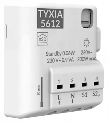 TYXIA 5612 R�cepteur nanomodule �clairage 2 voie Marche/Arr�t (6351906)