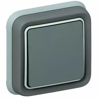 Va-et-vient Prog Plexo complet encastr� gris - 10 AX