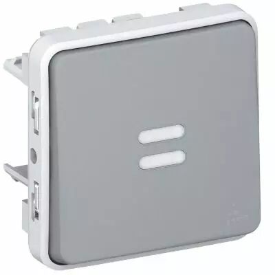 Va-et-vient t�moin Prog Plexo composable gris - 10 AX - c�blage existant