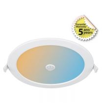 vega downlight diam 240mm 22w cct ip44/ip20 ik06 detec ir 5ans  (400014)