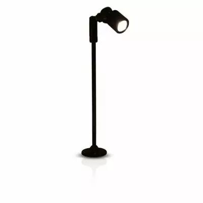 vitrine spot sur tige 1w 6000k 15� noir (71102)