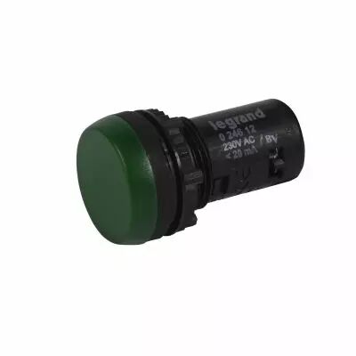 Voyant monobloc avec LED int�gr�e IP69 Osmoz complet - vert - 230V~ (024612)