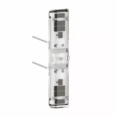 Voyant t�moin 230V phase distribu�e Easy-Led brochable � LEDs blanches pour m�canismes Mosaic - socle rouge (067688L)
