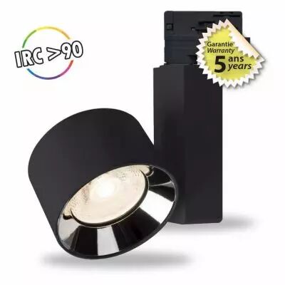 whao irc90 spot sur rail noir 40w 4000k 5ans (82973)