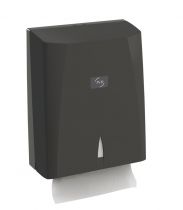 YALISS Distributeur Essuie-mains noir mat (8991792)