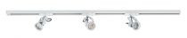 YEO - Rail 1 all. + 3 spots GU10, blanc, a/lpes LED 6W 3000K 500lm incl (0284)