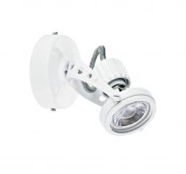 YEO 01 - Spot sur patère GU10, blanc, a/lpe LED 6W 3000K 500lm incl (0238)