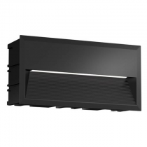zykos encastre rectangulaire noir 10w 2900k-ip65-ik08 500lm (301825)